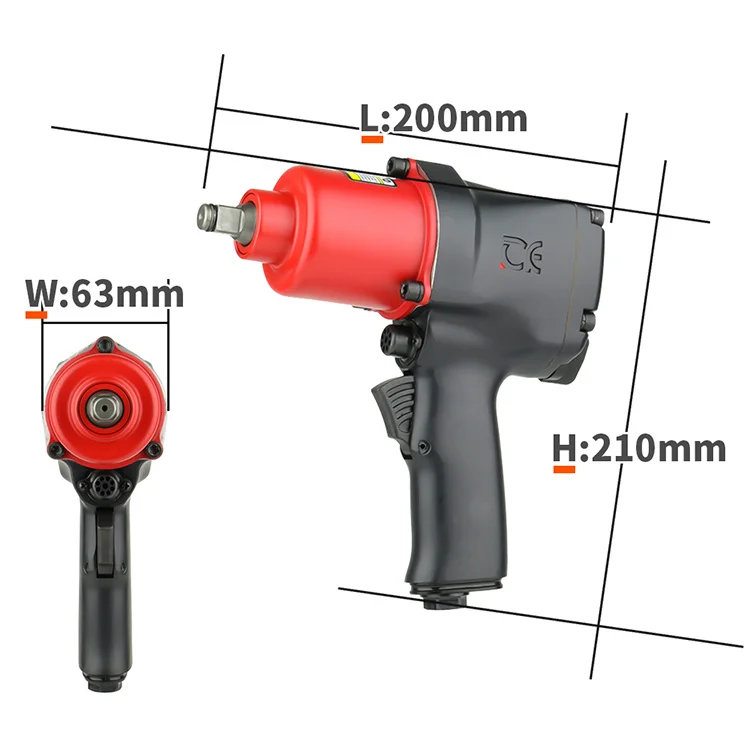 Пневматический гаечный ключ промышленного класса 1/2 большой крутящий момент небольшой ветровой пистолет пневматические инструменты Инструменты для ремонта авто