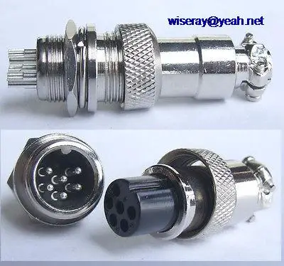 

DHL/EMS 100 sets 6 pin Aviation Plug Male Female Panel Power Chassis Metal Connector 12mm-A7