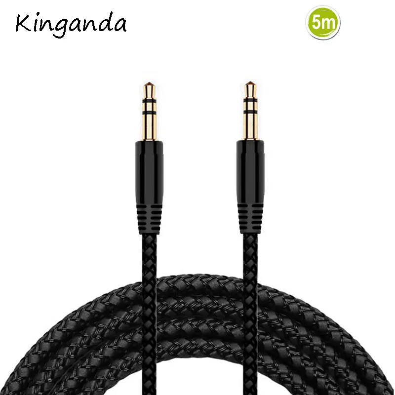 2-3-5m-Nylon-Braid-Jack-3-5mm-Audio-Cable-Male-3-5-mm-Stereo-AUX