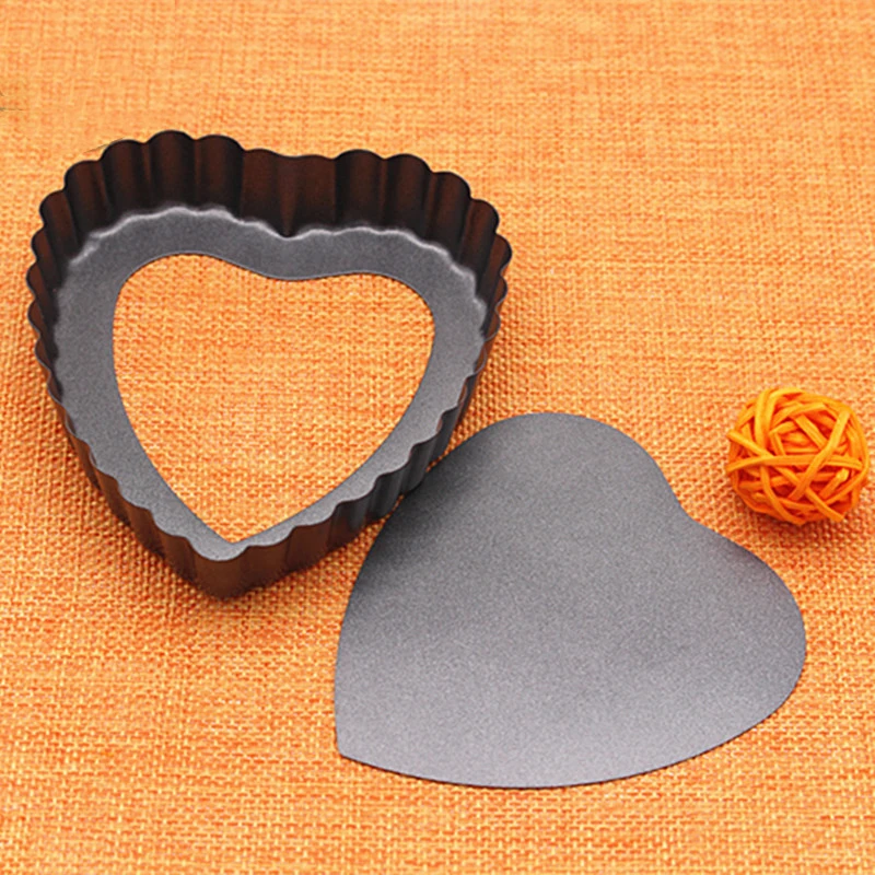 4 дюйма форма для выпечки пирога макаронных изделий в форме сердца-образный Круглый прямоугольный антипригарный съемная нижняя пластина легко вынимается форма для выпечки торта