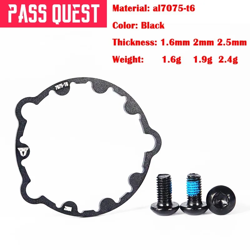 

Pass Quest Gxp Offset Crank Washer 1.6mm 2mm 2.5mm Al7075-T6 For Sram Crank