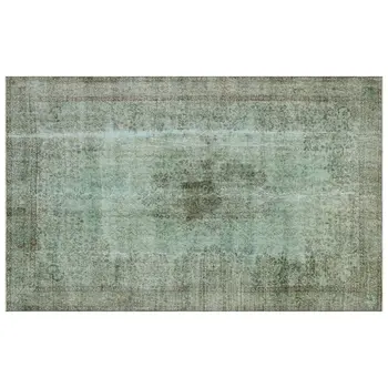 

Handmade Turquoise Vintage Overdyed Turkish Area Rug 207x331 Cm-6'9''X10'10''