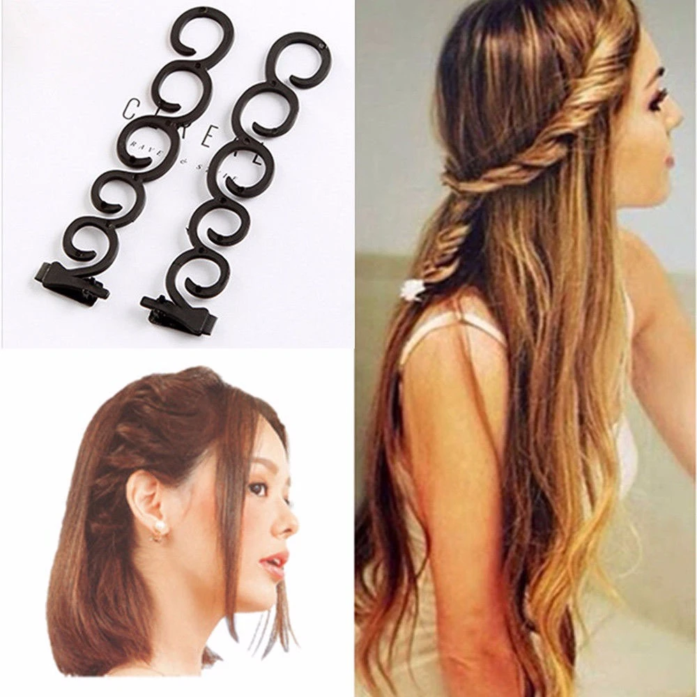 2 Colors Fashion Hair Braiding Braider Tool Roller With Magic Hair Twist  Styling Bun Maker Styling Braid Clip Stick Bun Maker - Styling Accessories  - AliExpress