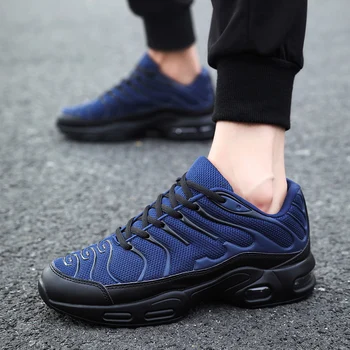 

Air Cushioning Men Running Shoes Lightweight Outdoor Sport Men Winter Shoes Blue Jogging Sport Sneaker Shoe