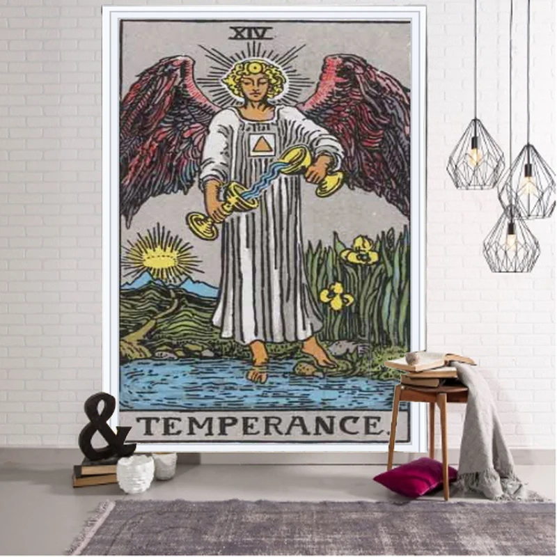 Tarot Card Decoratie Tapijt Wandbekleding Mandala Hekserij Decoratie Tapijt Opknoping Thuis Woonkamer Slaapkamer