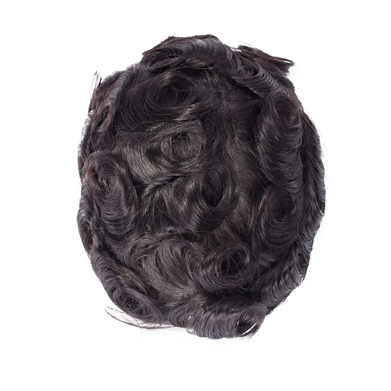 SEGO Mono/PU/Lace Skin Men Toupee 100% Real Human Hair Non-Remy Men Hairpieces Wig Replacements Indian Hair  6''*8''/8''*10''