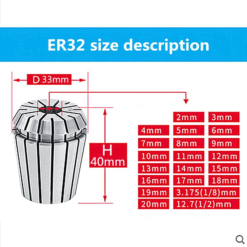 2 мм-20 мм ER32 цанговый патрон инструмент держатель пружинная Цанга для ЧПУ гравировальный станок фрезерный станок токарный инструмент шпиндель мотор зажим