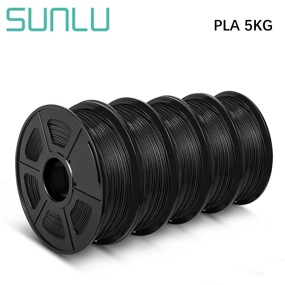 

SUNLU 3D Printer Filament PLA 1kg 5/10rolls 1.75MM 2.2 LBS High Strength Printing Material 5kg 10kg for FDM 3D Printer Wholesale