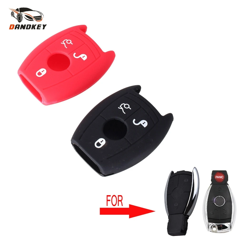 Dandkey 3 buttons Silicone Car Key Cover Case For Mercedes Benz W203 W211 CLK C180 E200 AMG C E S Protector | Автомобили и