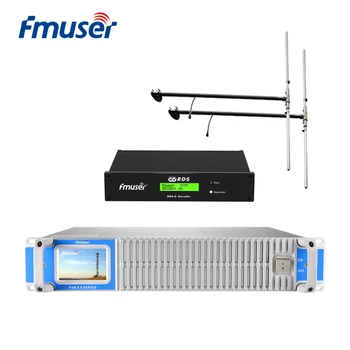 

FMUSER 300W 350W FM Broadcast Transmitter+2*DP100 Antenna+Cable Set With Digital RDS Encoder Radio Data System Encoder For FM Ra
