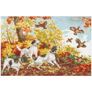 

Hunting season patterns Counted Cross Stitch 11CT 14CT 18CT DIY Chinese Cross Stitch Kits Embroidery Needlework Sets