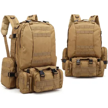 

Outdoor Tactical Backpack Sports Camouflage Hiking 3P Tactical Shoulder Backpack Waterproof Travel Multifunction Combinations
