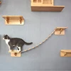 Pet Wall-mounted Cat Climbing Frame Cat Tree House Wooden Sturdy Platform Cat House Toy ► Photo 3/6