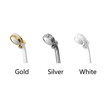 

ABS Multiple Modes Detachable Shower Head Electroplating Rainfall Round High Pressure Water Saving Adjustable Handheld Spray
