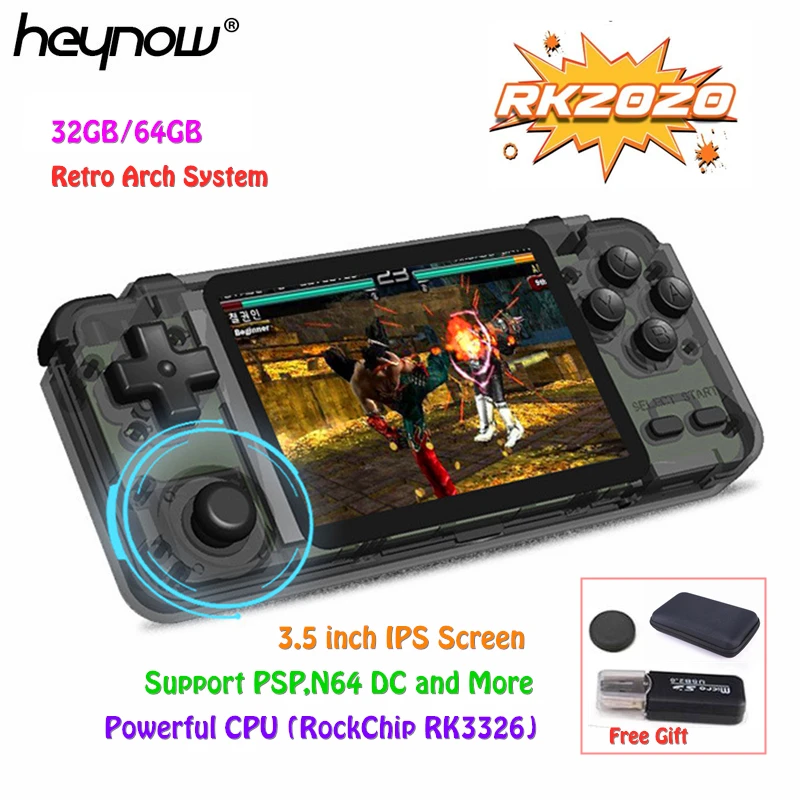 HEYNOW RK2020 Ретро портативная игровая консоль с открытым исходным кодом Linux система 3