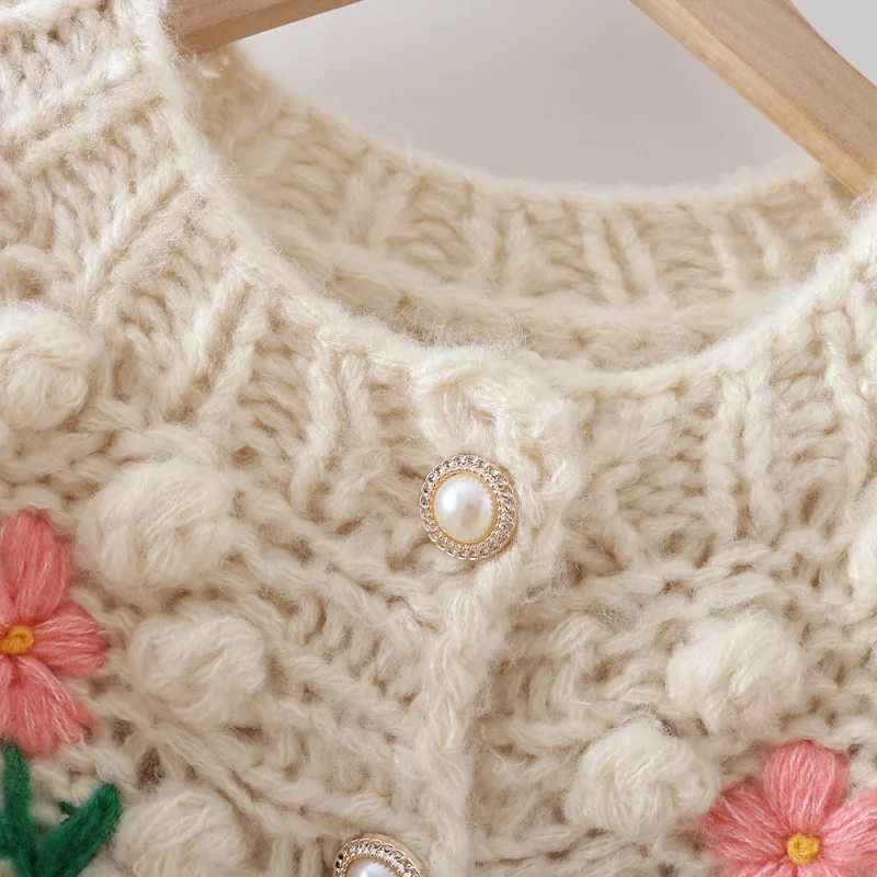 Luxury Runway Women Winter Handmade Sweater and