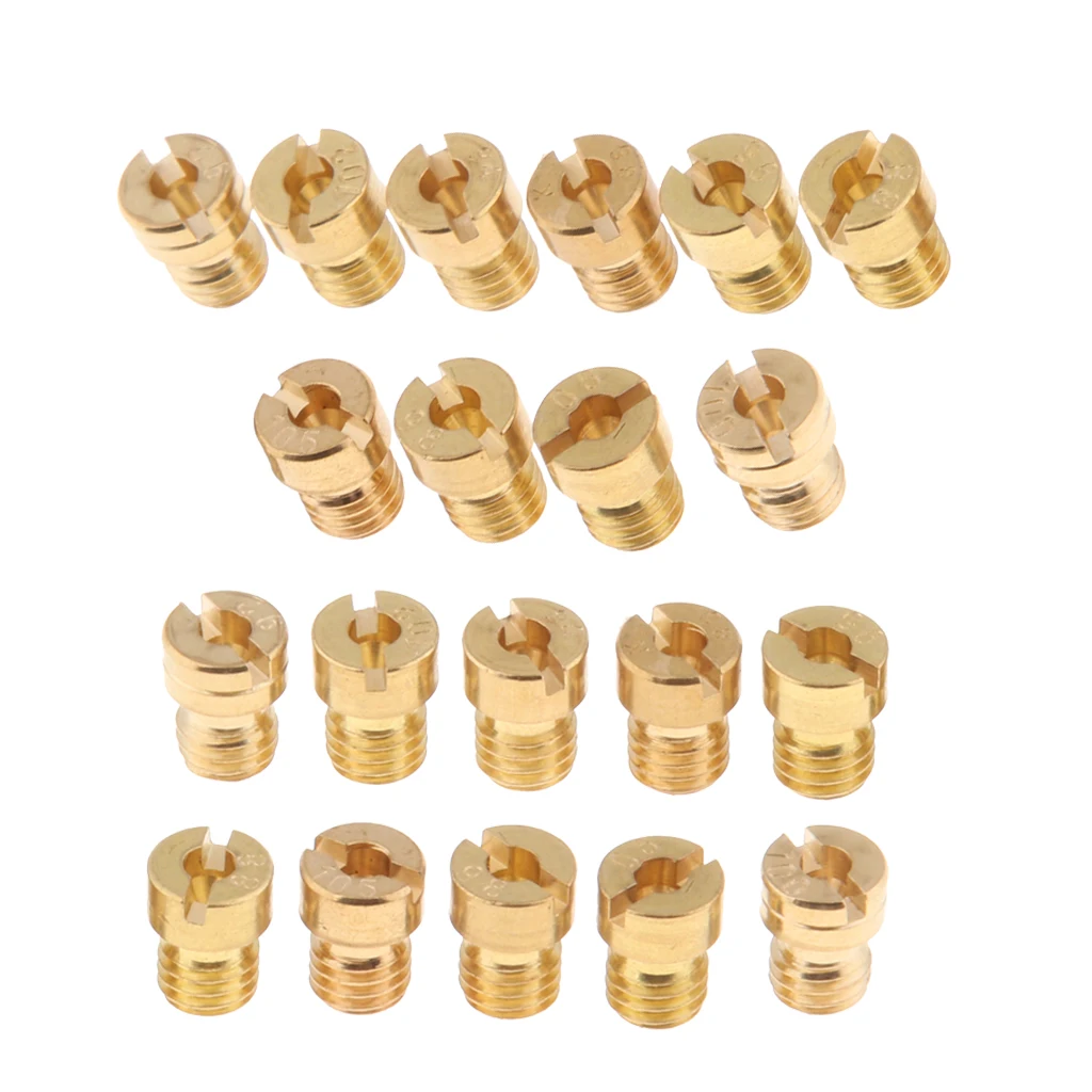 20pcs M5x0.8 Carburetor Main Jet Kit 85 88 90 92 94 95 98 100 102 105 Size Replacement for GY6 49cc 50cc Scooters ATV Carb 20pcs M5x0.8 Carburetor Main Jet Kit 85 88 90 92 94 95 98 100 102 105 Size Replacement for GY6 49cc 50cc Scooters ATV Carb