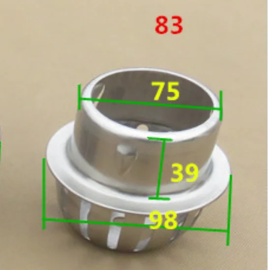 201/304 нержавеющая сталь для крыши балкона Круглый Большой смещение анти-блокирующий пол слив Открытый дождь ведро дренаж пол дренаж - Цвет: 304-83