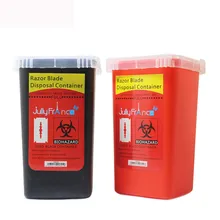 Портативный Медицинский жесткий пластиковый контейнер для татуажа с откидной крышкой для макияжа иглы для татуажа мусорная коробка мини мусорная корзина P