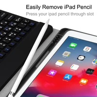 אינץ pro Bluetooth מקלדת רוסית עבור מקלדת נתיק אינץ Pro 10.5 iPad 3 Air אייפד בד עור גרגרים PU Tablet Case פן חריץ (5)