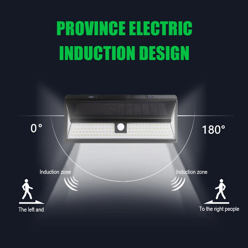 Modos de Energia Livre à Prova Luz ao ar Solar Sensor Movimento Parede Dwaterproof Água Brilhante Poupança Energia Quintal Jardim Lâmpada 118 Led 3 Pir Mod. 128729 6 pir sensor movimento parede luz ao ar