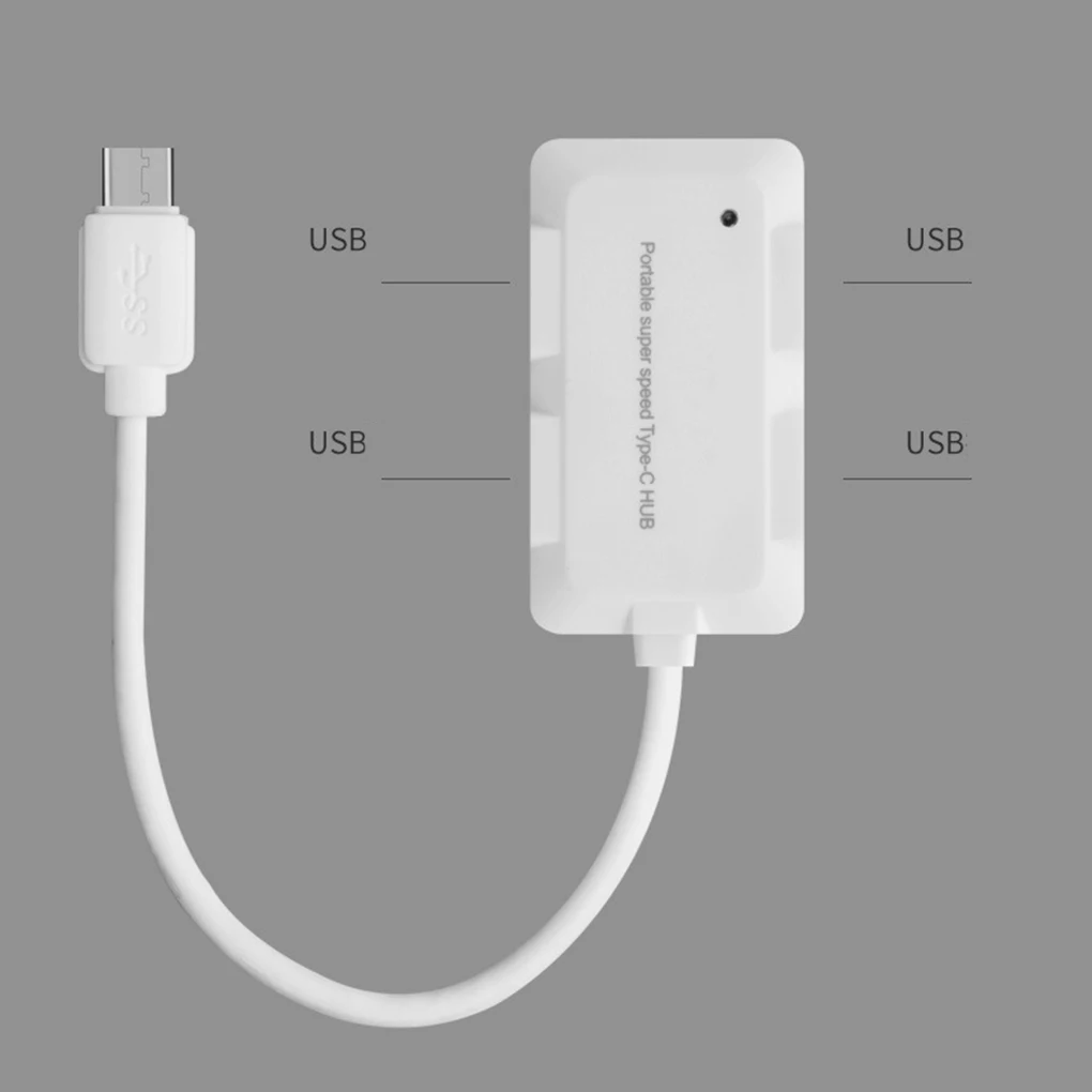Тип c 4 порта USB концентратор USB 3,0 внешний сплиттер Замена для Macbook Pro телефон планшетный ПК ноутбук Настольный