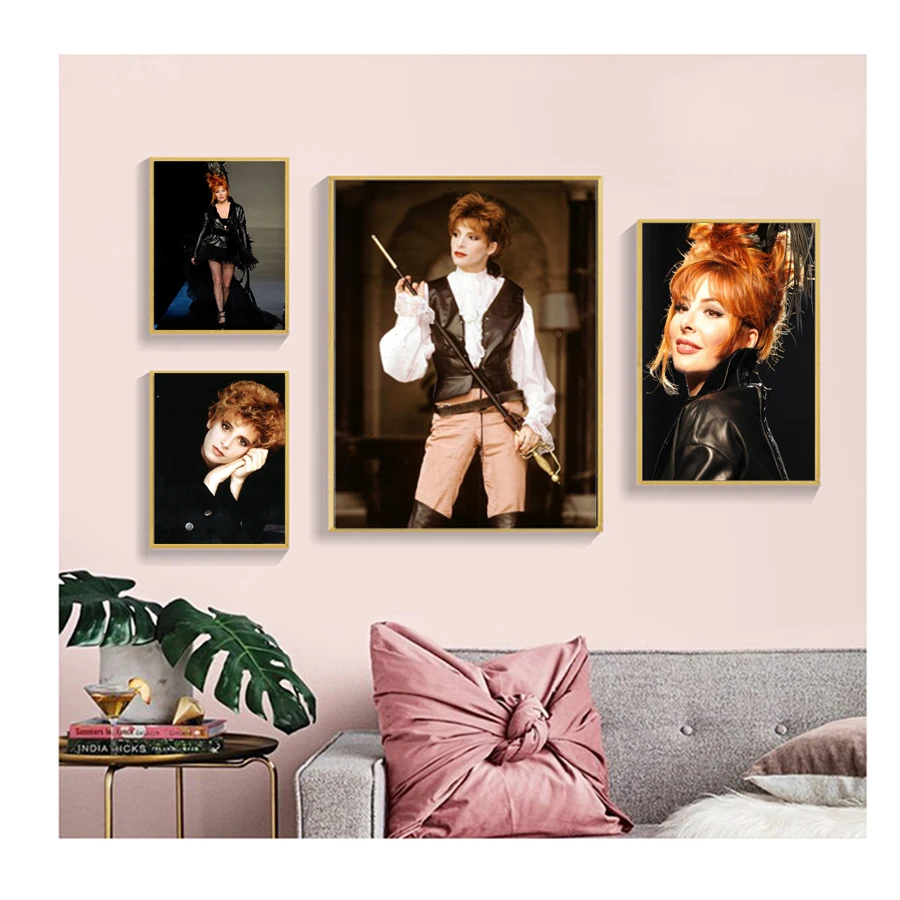 다이아몬드 그림 Mylene 농부 유명한 가수 다이아몬드 모자이크 여성 자수 완..