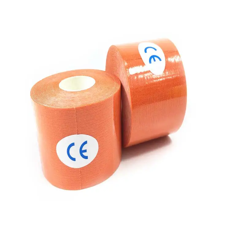 5 м Спортивная эластичная кинезиологическая лента, рулон, физио-мышечное напряжение, инструмент для поддержки травм, ENA88 - Цвет: Orange