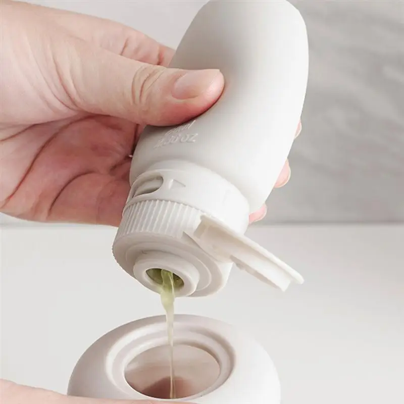 

60/80ml Silicone Travel Bottle Portable Cosmetic Container Leakproof Small Refillable Bottle For Toiletries Shampoo Container