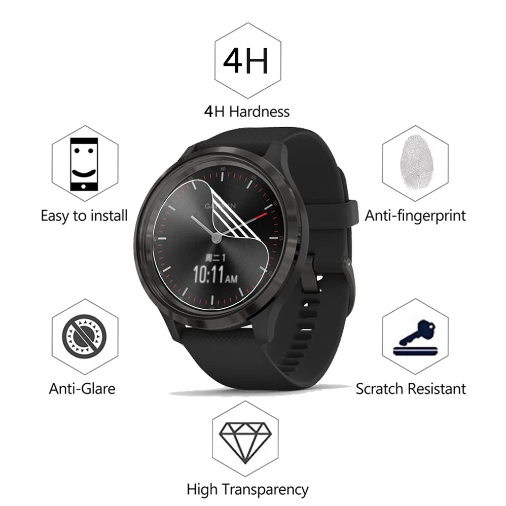 3 шт. для Garmin Move 3 3 S SmartWatch Гидрогелевая прозрачная защитная пленка для всего экрана для Garmin Move 3 S gps часы против царапин пленка tpu(термополиуретановая пленка