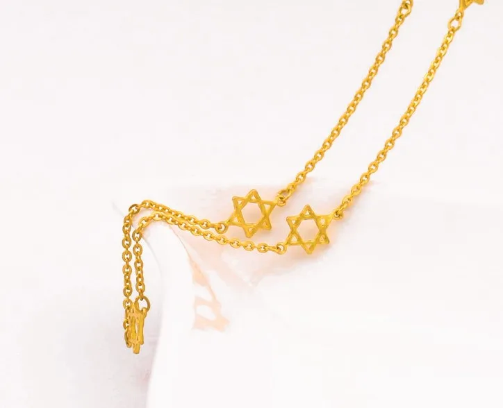 24k pure gold necklaces for women 999 real gold jewelry wedding necklace 42cm about 4.9g