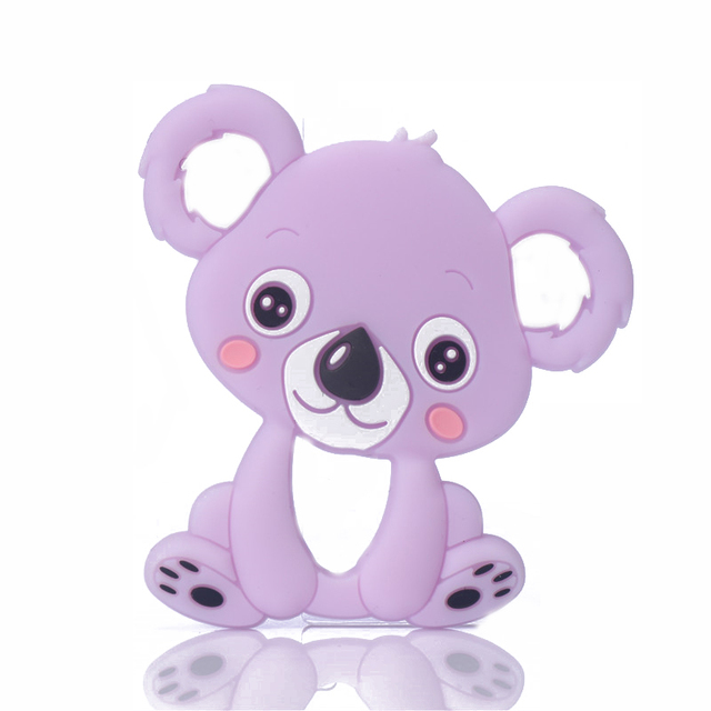 Food Grade Silicone Pandents DIY Teething Toys Silicone Teether Cartoon Animals For Teeth Tiny Rod Baby Teethers Gift