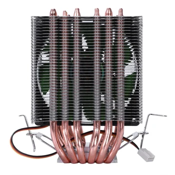 

Lanshuo 6 Heat Pipe 3 Wire Without Light Single Fan Cpu Fan Radiator Cooler Heat Sink For In tel Lga 1155/1156/1366 Cooler Heat