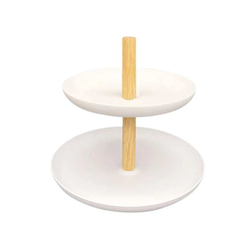 

2Tier Accessory Jewelry Organizer Key Catchall Tray Tower Necklaces Bracelets Rings Earings Holder Birthday Gift for Lover Women
