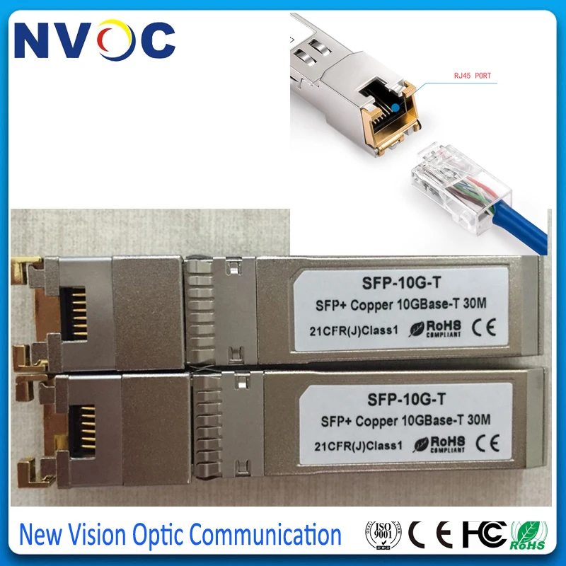 Бесплатная доставка 10 Гбит/с медный приемопередатчик SFP 10G RJ45 + модуль