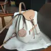 Simple String Close Cover Bagpack Panelled Smiley Ornaments Design College School Bag All-match Cowhide Leather Women Backpack 3