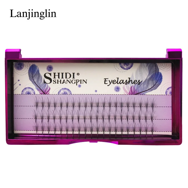 LANJINGLIN 8/10/12 мм 60 Индивидуальные Накладные наращивание ресниц натуральные ресницы для наращивания ручной работы накладные ресницы для макияжа инструменты - Цвет: SDSPFW12