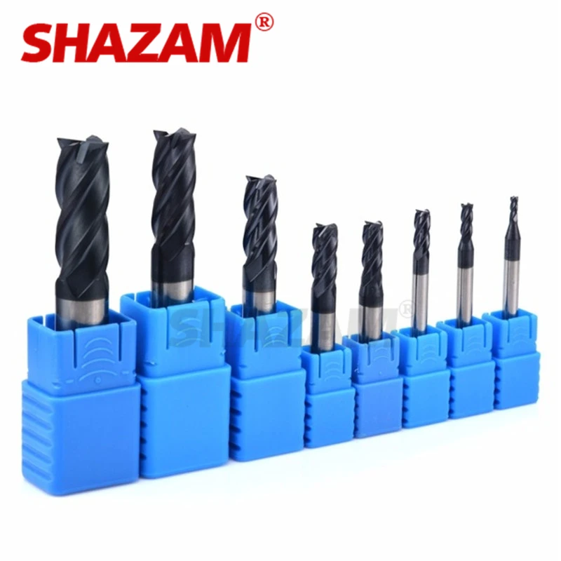 Milling Cutter Hrc50 Endmill Alloy Tungsten Steel Cnc Maching For Steel 1.0mm-12.0mm