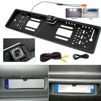 

Waterproof Car License Plate Frame Rear View Camera Auto Car Backup Parking Night Vision Rearview Camera With 12LED Light