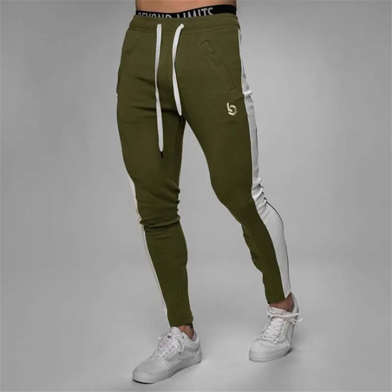 Men Slim Cotton Sweatpants Gyms Fitness Trousers Man Jogger Workout Casual Fashion Pant Pencil Pants High Quality Sportswear2109