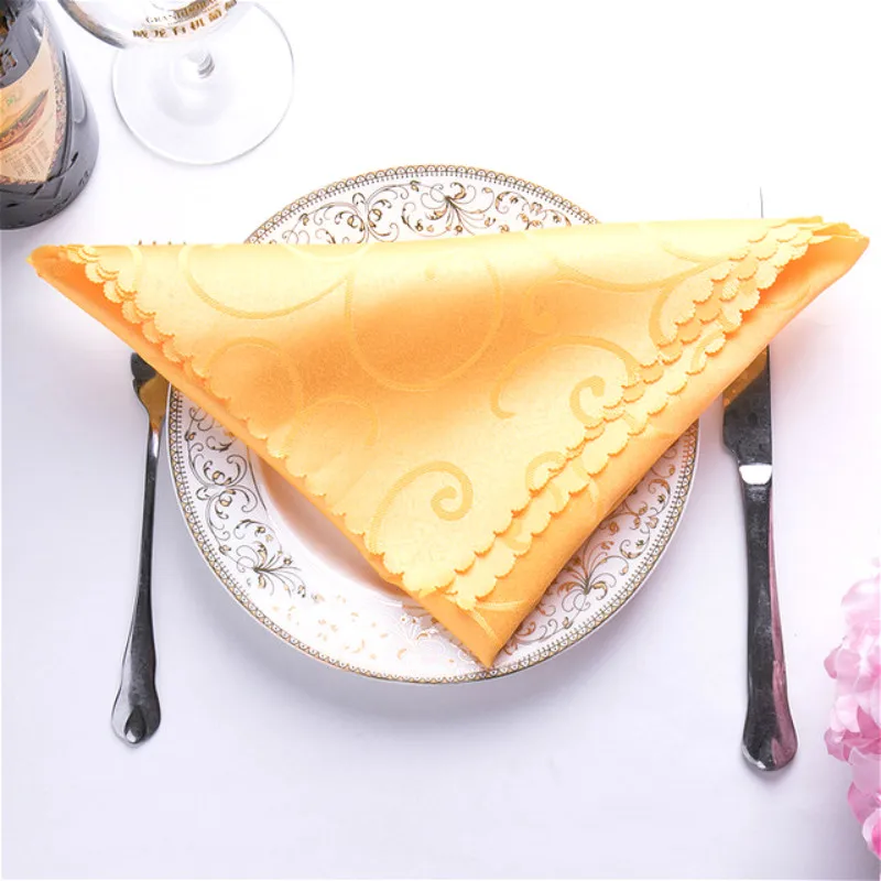 

150PCS Polyester 40cm/45cm Table Napkins for Wedding Birthday Decoration Colored Napkin Fabric Embroidered Napkin Wedding