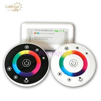 

DC12V-24V LED Touch Round Screen RGB Controller 18A 7 Keys RF Remote 3CH led controller for 5050 3528 2835 RGB LED strip lights