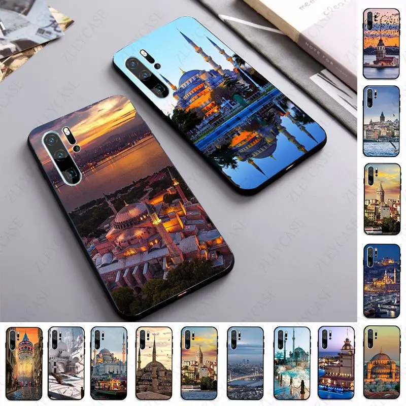 Чехол для телефона с турецким стамбольским пейзажем huawei p30lite p30pro p20lite p40lite p10plus psmart