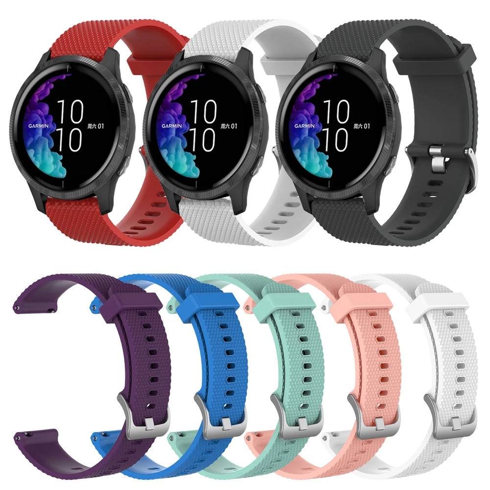 20 мм силиконовый ремешок для часов Garmin Venu умных Сменные аксессуары с