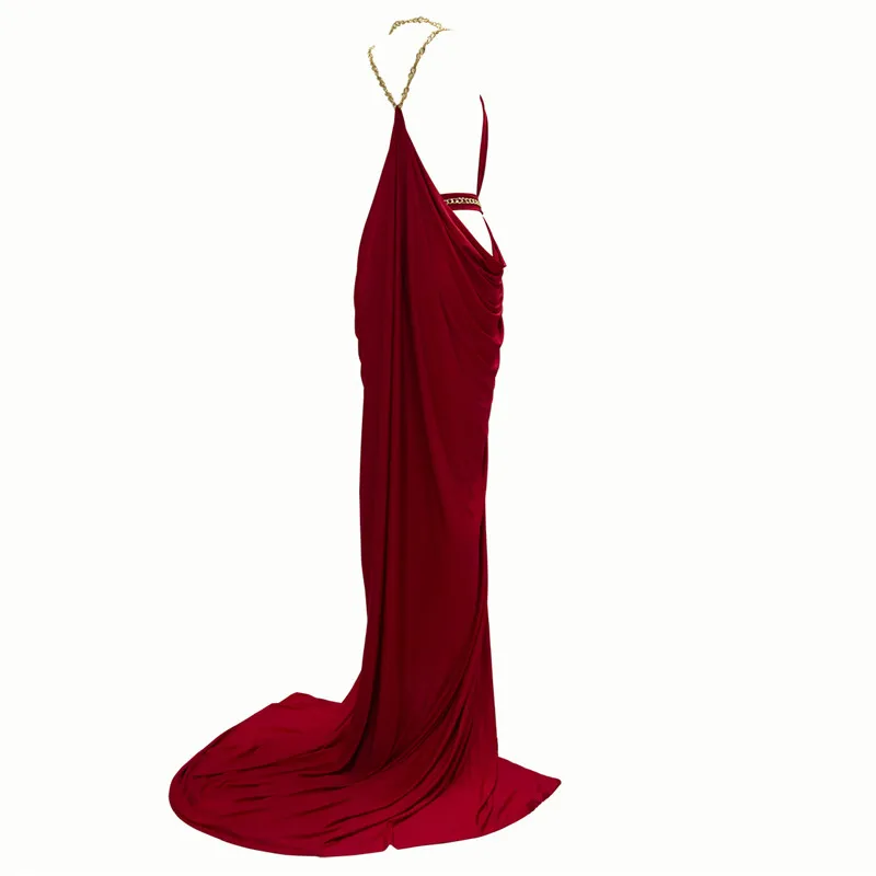 Chian, макси платье, со складками, с разрезом, вечернее, длинное, халат, Vestidos, официальное, вечернее платье, спагетти, для женщин, с высоким разрезом, с открытой спиной, длинные платья