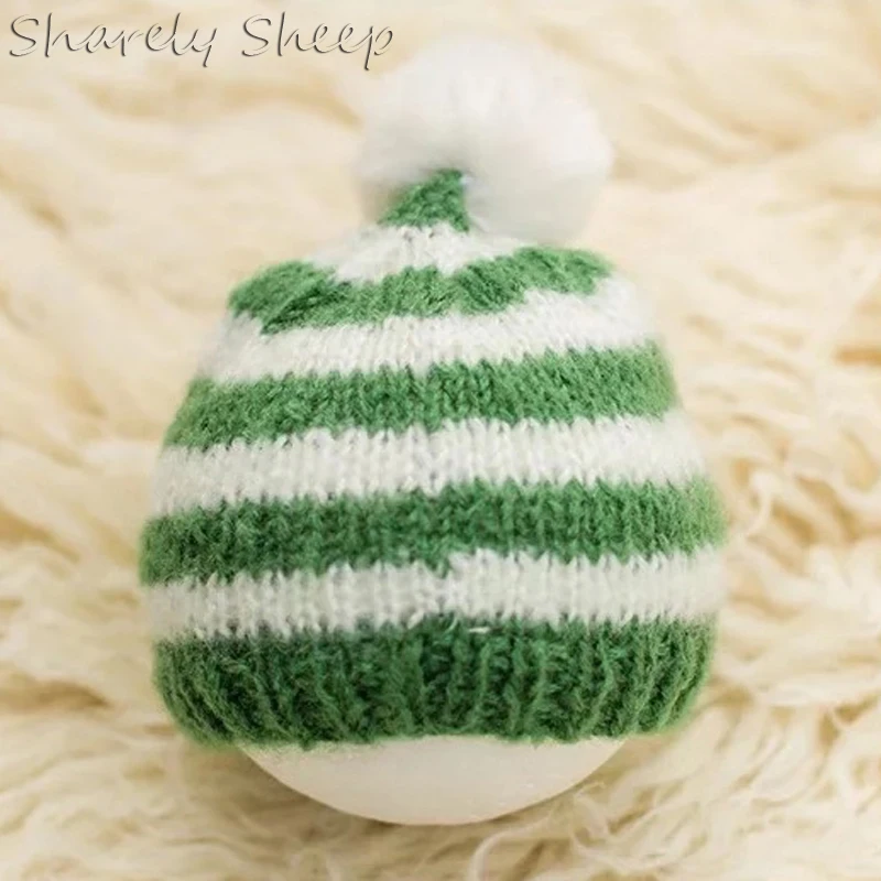 Newborn Baby Mohair Christmas Hat Photography Props Baby Boy Girl Photo Shoot Studio Xmas Cap Hat Infant fotografia Accessories