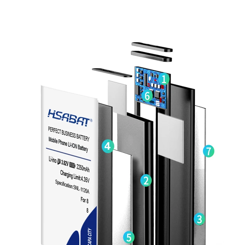 HSABAT 2250mAh аккумулятор для iphone 8 батареи бесплатные инструменты+ наклейка