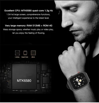 

WiFi GSM 1G+16G Quad Core for Android 5.1 Smart Watch With 5.0 MP Camera Use Smart Watches Drop Ship 2019 NEW