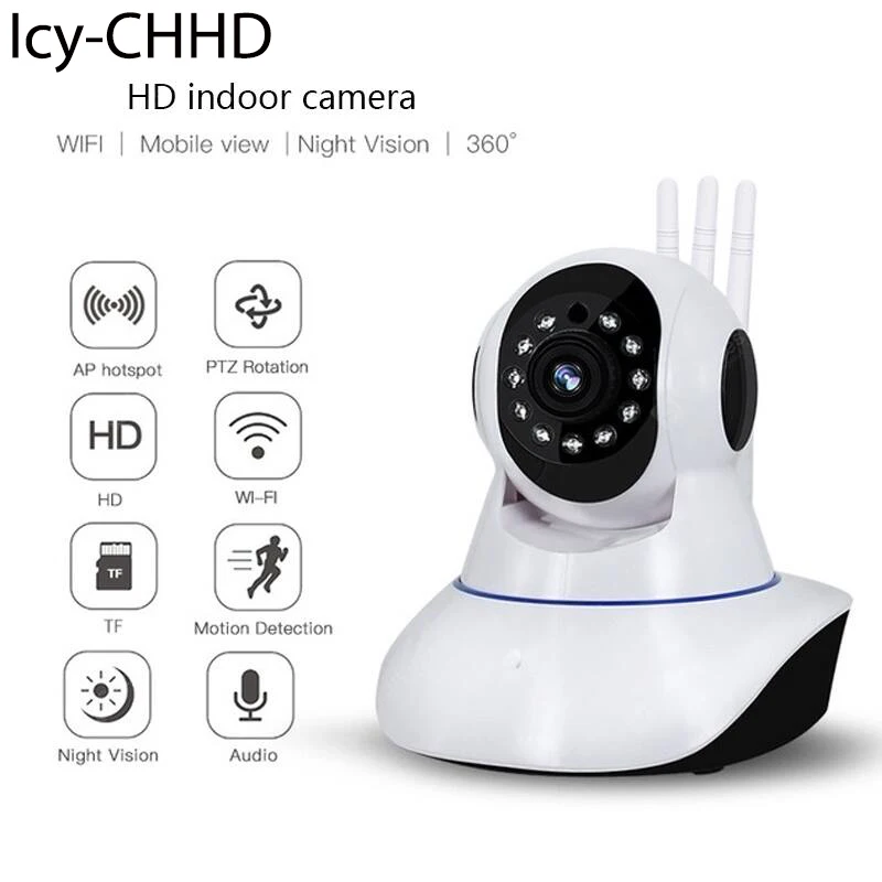 

Icy CCTV Camera Network WiFi IP Camera Wireless Webcam Baby Monitor IP Camera Auto Tracking 2MP Home Security rfvthf