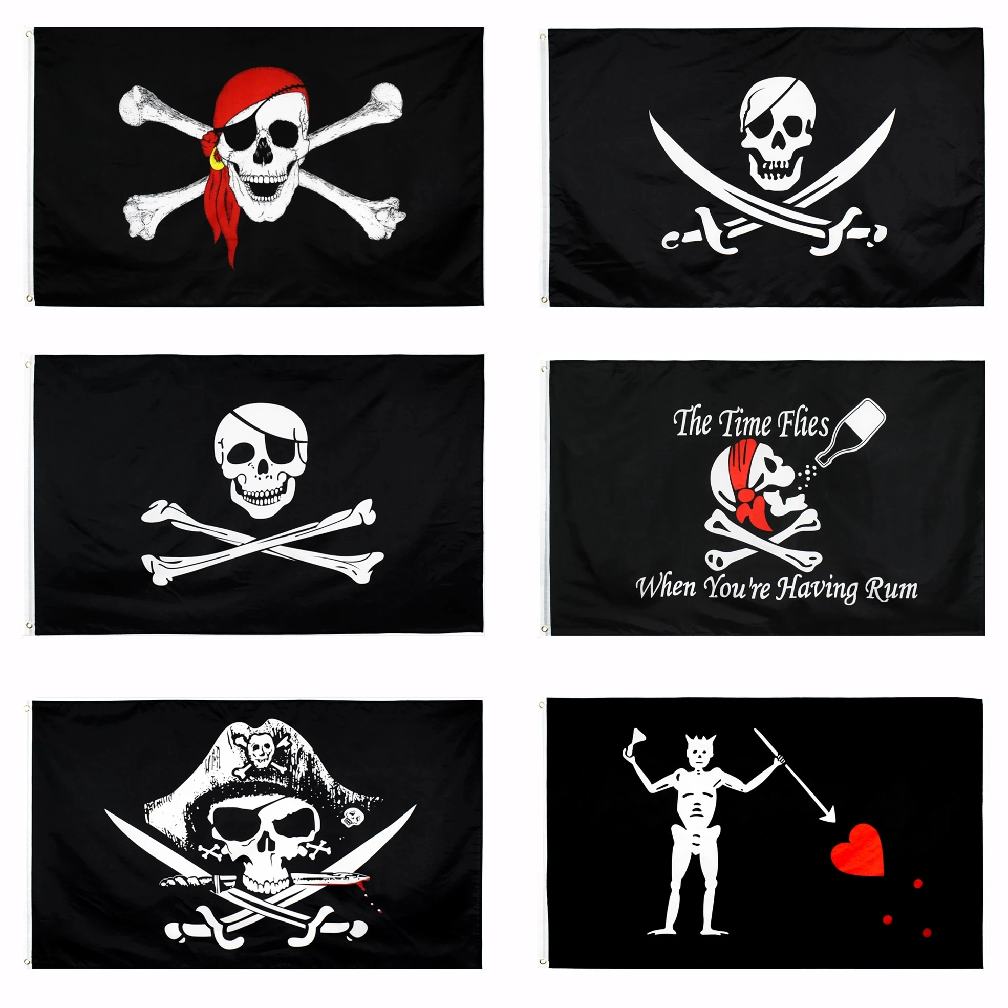 1pc 90*150CM One Piece pirate flag / skull Flag / Banner Halloween /  quality polyester Pirate theme Halloween decoration